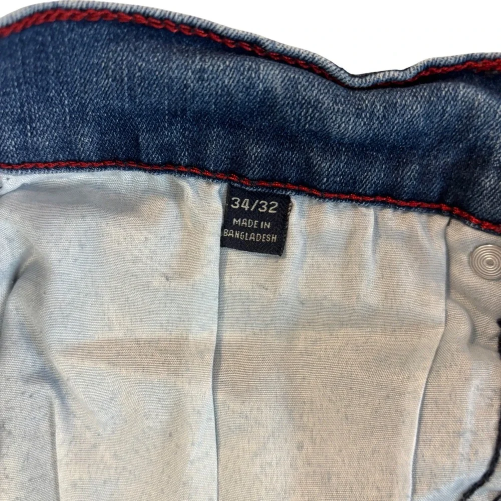 JACHS New York Tribeca Slim Fit Jeans Mens 34x32 Medium Wash Blue Denim